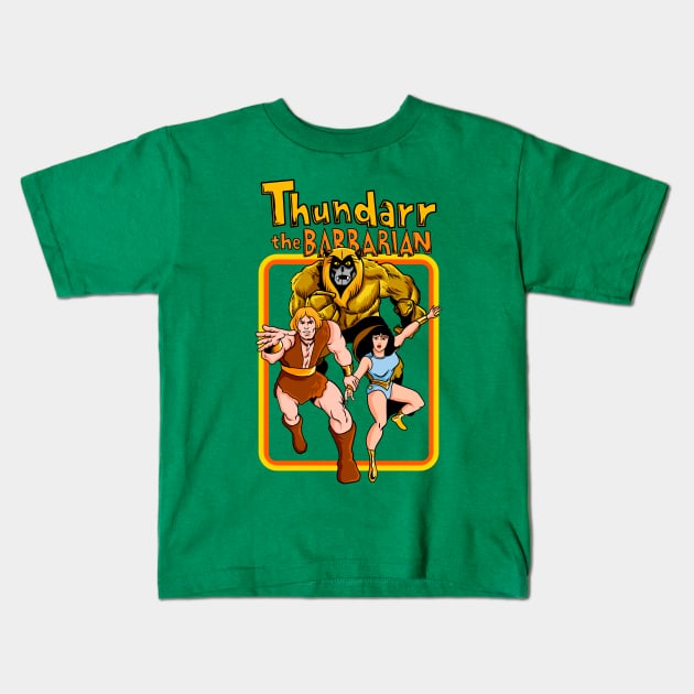 Retro Thundarr The Barbarian Kids T-Shirt by OniSide